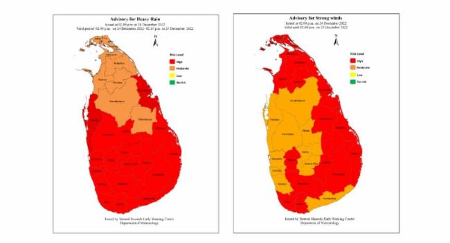 Depression over Southwest Bay of Bengal enters Sri Lanka; heavy showers expected